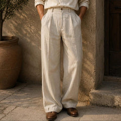 Men's Linen Wide Leg Pants